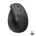 Logitech Lift Mouse Ergonomico Verticale, Senza Fili, Ricevitore Bluetooth o Logi Bolt USB, Clic Silenziosi, 4 Tasti, Compatibile con Windows / macOS / iPadOS, Laptop, PC. Grafite