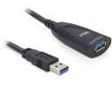 DeLOCK USB 3.0 5m cavo USB USB 3.2 Gen 1 (3.1 Gen 1) Nero