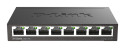 D-Link DGS-108 switch di rete Non gestito L2 Gigabit Ethernet (10/100/1000) Nero