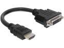 DeLOCK 0.2m HDMI-DVI M/F 0,2 m HDMI tipo A (Standard) DVI-D Nero