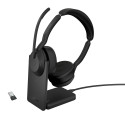 Jabra Evolve2 55 Auricolare Con cavo e senza cavo A Padiglione Ufficio Bluetooth Base di ricarica Nero