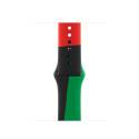 Apple MUQ53ZM/A accessorio indossabile intelligente Band Nero, Verde, Rosso Fluoroelastomero