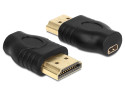 DeLOCK 65507 adattatore per inversione del genere dei cavi HDMI A micro HDMI D Nero