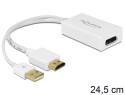 DeLOCK 62496 cavo e adattatore video 0,245 m DisplayPort HDMI + USB Bianco