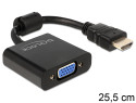 DeLOCK 65512 cavo e adattatore video 0,254 m VGA (D-Sub) HDMI tipo A (Standard) Nero