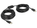 DeLOCK 11m, USB2.0-A - USB2.0-B cavo USB USB A USB B Nero