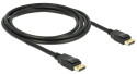 DeLOCK 2m Displayport 1.2a Nero