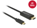 DeLOCK 85290 cavo e adattatore video 1 m USB tipo-C HDMI Nero