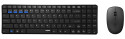 Rapoo 9300M tastiera Mouse incluso RF senza fili + Bluetooth QWERTZ Tedesco Nero