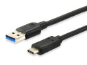 Equip 12834107 cavo USB 1 m USB 3.2 Gen 2 (3.1 Gen 2) USB A USB C Nero