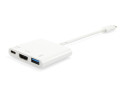 Equip 133461 replicatore di porte e docking station per laptop USB 3.2 Gen 1 (3.1 Gen 1) Type-C Bianco