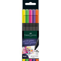 Faber-Castell 151603 penna tecnica Fine Verde chiaro, Arancione, Rosa, Viola, Giallo 5 pz