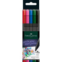 Faber-Castell 151604 penna tecnica Fine Nero, Blu, Verde, Rosa, Rosso 5 pz