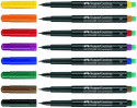 Faber-Castell 152304 marcatore permanente Nero, Blu, Verde, Rosso 4 pz