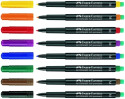 Faber-Castell 152504 marcatore permanente Nero, Blu, Oro, Rosso 4 pz