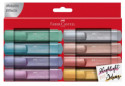 Faber-Castell TL 46 evidenziatore 8 pz Punta smussata Blu, Marrone, Grigio, Rosa, Turchese, Viola