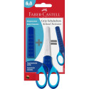 Faber-Castell 181549 forbici da cancelleria Forbici per attività manuali, Universale Taglio a zig zag Blu