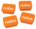 Nobo Haftmagnet Orange, 4 Stück Magnete per lavagna bianca