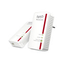 FRITZ!Powerline 1240E WLAN 1200 Mbit/s Collegamento ethernet LAN Wi-Fi Rosso, Bianco 2 pz