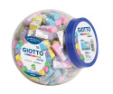 Giotto Pastel gomma per cancellare Elastomero Termoplastico (TPE) Verde, Giallo, Blu, Rosa, Viola 120 pz