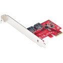 StarTech.com Scheda PCI Express SATA - Scheda Espansione PCIe SATA 2 Porte 6Gbps - Profilo Standard/Basso - Adattatore/Controller PCIe SATA 3 - Chipset ASM1061 no-Raid - Convertitore PCIe a SATA III