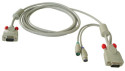 Lindy Combined KVM cable, 2m cavo per tastiera, video e mouse Grigio