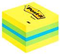 3M Post-it 2051L pouch autoadesiva Quadrato Blu, Verde, Turchese, Giallo 400 fogli Autoadesivo