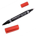 Staedtler Lumocolor Duo marcatore permanente Punta a ogiva/sottile Rosso 1 pz