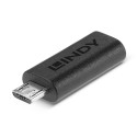 Lindy 41903 adattatore per inversione del genere dei cavi USB Type C USB Type Micro-B Nero