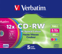 Verbatim CD-RW Colour 12x 700 MB 5 pz