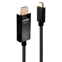 Lindy 43293 cavo e adattatore video 3 m USB tipo-C HDMI tipo A (Standard) Nero