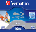 Verbatim BD-R SL 25GB 6x Printable 10 Pack Jewel Case 10 pz