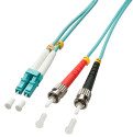 Lindy 10m OM3 LC - ST Duplex cavo a fibre ottiche Turchese