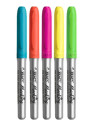 BIC 968410 evidenziatore 5 pz Punta conica Blu, Verde, Arancione, Rosa, Giallo