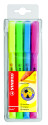 STABILO Flash Pack evidenziatore 4 pz Punta smussata Blu, Verde, Rosa, Giallo