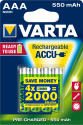 Varta Ready2Use HR03 4pcs Batteria ricaricabile Mini Stilo AAA Nichel-Metallo Idruro (NiMH)