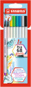 STABILO Pen 68 Brush marcatore Vivido Multicolore 8 pz