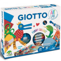 FILA Set Art Lab Funny Collage Giotto - Contiene 1 Album Kids A4 Da 120G Carta Colorata, 1 Forbicina, 1 Flacone Colla Collage 120G, 5 Tubetti Tempera X 10 Ml, 1 Pennello Taklon N. 10, 1 Creative Book