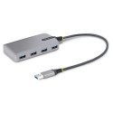 StarTech.com Hub USB a 4 porte - Hub USB 3.0 5Gbps alimentato via bus - Hub splitter da USB-A a 4x USB-A portatile per desktop/notebook con ingresso di alimentazione ausiliaria opzionale - Cavo da 30 cm