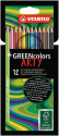 STABILO GREENcolors - ARTYLine - Astuccio da 12 pastelli colorati