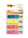 Post-It Highlighting Flags, Bright Colors, 1/2 in Wide, 35/Disp, 4 Disp/Pack bandiera autoadesiva 35 fogli