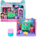 Gabby's Dollhouse , Groovy Music Room con personaggio Daniel James Catnip, 2 accessori, 2 mobili e 2 scatole con sorpresa, giocattoli per bambini dai 3 anni in su