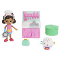 Gabby's Dollhouse , set Lunch and Munch Kitchen con 2 personaggi giocattolo, accessori e mobile, giocattolo per bambini dai 3 anni in su