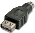 Lindy 70000 adattatore per inversione del genere dei cavi USB PS/2 Nero