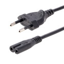 StarTech.com Cavo di Alimentazione CA da 3m, Spina EuroPlug a C7, 2.5A-250V, 18AWG, Cavo Elettrico di Ricambio con spina italiana per Notebook / Stampanti/Monitor/Laptop, Cavo alimentazione bipolare