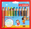 STABILO woody 3 in 1 Multicolore 10 pz