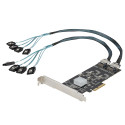 StarTech.com Scheda SATA PCI Express a 8 porte - Adattatore/convertitore PCI Express GEN 2 per SSD/HDD SATA 3 con 4 Controller Host - Scheda di Espansione SATA PCIe x 4 Gen 2 a SATA III 6 Gbps