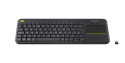 Logitech K400 Plus Tv tastiera RF Wireless AZERTY Francese Nero