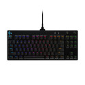 Logitech G Tastiera gaming meccanica PRO, design ultraportatile senza tastierino numerico, cavo micro-USB rimovibile, tasti con retroilluminazione RGB LIGHTSYNC da 16,8 milioni di colori