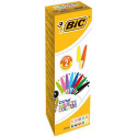 BIC Crystal Nero, Blu, Verde, Azzurro, Verde chiaro, Arancione, Rosa, Viola, Rosso, Turchese Penna a sfera retrattile a clip 20 pz